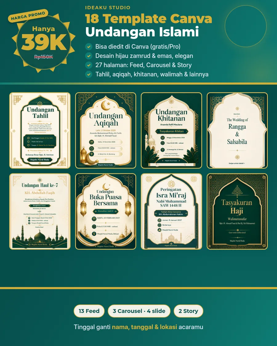 18 Template Canva Undangan Islami