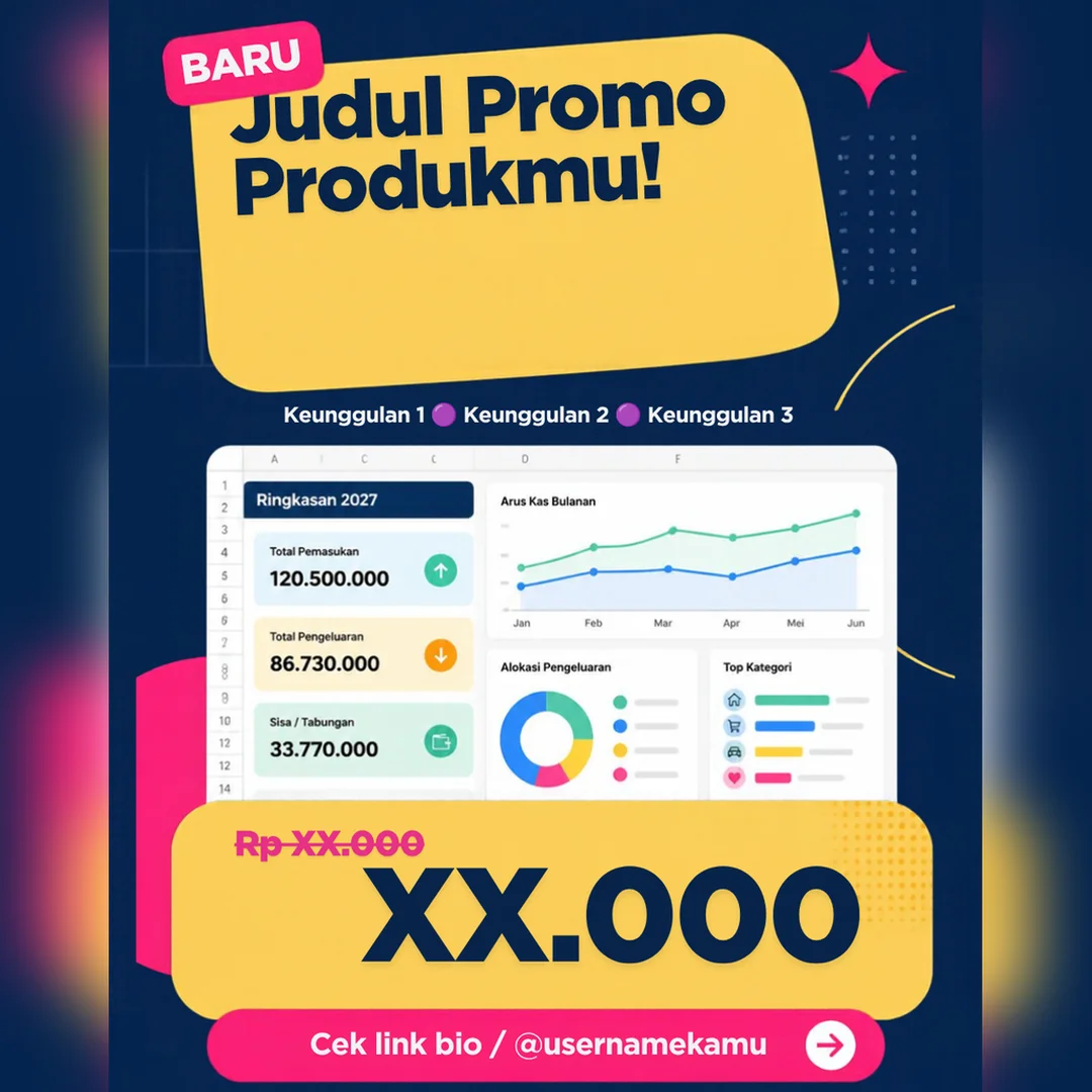 Free Template Promo IG Keuangan Biru